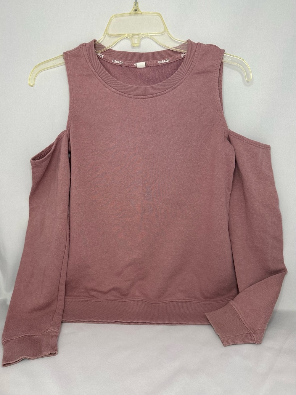 Garage Mauve Cold Shoulder Sweatshirt XS